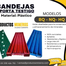 BANDEJAS PORTA TESTIGOS - PRODUCTOS MINEROS - PERÚ 