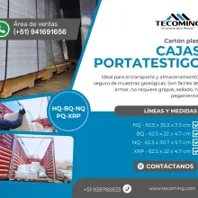 CAJAS PORTA TESTIGO EN MATERIAL CARTONPLAST - TECOMING