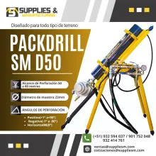 EQUIPO NEUMATICO PACKDRILL SM D50 PARA UBICACION DE VETAS PERDIDAS