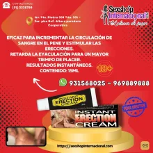 INSTANT ERECTION CREAM LISTO EN UN INSTANTE 