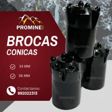 BROCAS CONICAS PARA MINERIA PERUANA ALTERMATIVAS 34 MM