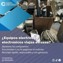 COMPRAMOS EQUIPOS ELECTRICOS Y ELECTRONICOS 