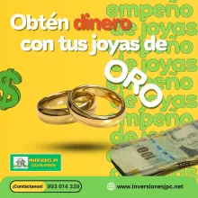  NECESITAS DINERO EMPEÑA TUS JOYAS DE ORO