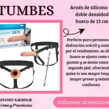 ARNÉS DE SILICONA DE DOBLE DENSIDAD HUECO DE 15 CM 