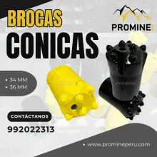 BROCAS CONICAS MINERIA PERUANA 34 MM 