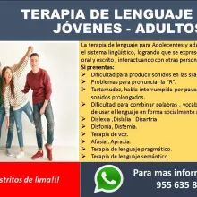 Terapia de Lenguaje para Jovenes y Adultos