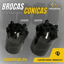 BROCAS CONICAS LIMA 7 BOTONES 