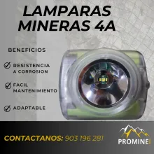 LÁMPARAS MINERAS 4A ILUMINACIÓN EFICIENTE Y PORTÁTIL