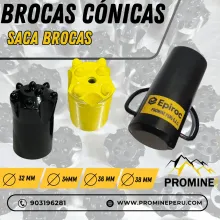 BROCAS CÓNICAS Y SACA BROCA PERFORACIÓN Y EXTRACCIÓN MINER