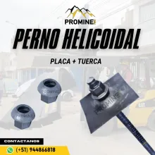 PERNO HELICOIDAL PROMINE DIAMETRO 22MM ACERO