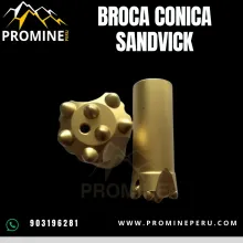 Broca Cónica Sandvik Alta Resistencia para Perforación Efici