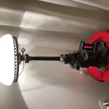 Lampara de Bronce con pantalla