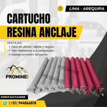 CARTUCHO RESINA . ANCLAJE DE MINA SUBTERRANEA . PROMINE