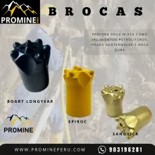 Broca Cónica de Alta Dureza para Roca y Frente Minero
