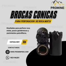 Brocas Cónicas para Perforación Rápida en Minería Subterráne
