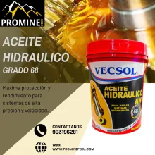 Aceite Hidráulico Grado 68 para Equipos de Minería Pesada