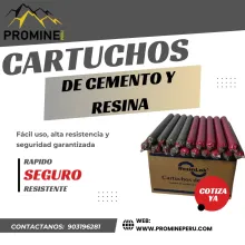 Cartucho de Resina y Cemento para Anclaje Minero Eficiente