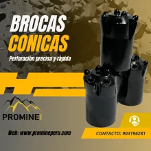 Brocas Cónicas para Perforación Precisa y Rápida en Minería