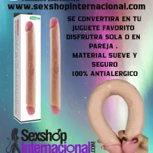 17 KING SIZE REALISTIC SLIM ULTRA DOUBLE DILDO