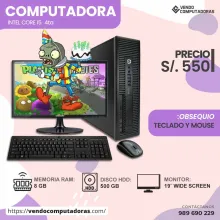Computadoras Core i5 Monitor incluido Entrega inmediata 