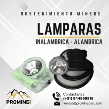 LAMPARA INALAMBRICA Y ALAMBRICA - MINERIA SUBTERRANEA - LIMA