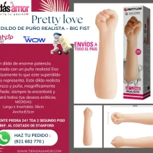 DILDO DE PUÑO REALISTA BIG FIST Un dildo de enorme potenci