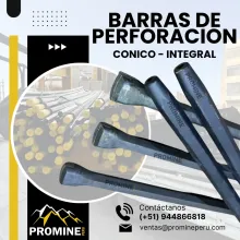 BARRAS CÓNICAS E INTEGRALES PROMINE Perforación de Preci