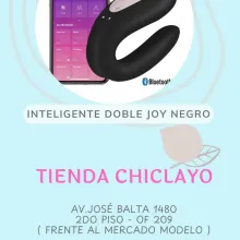 A-VIBRADOR SATISFYER INTELIGENTE DOBLE JOY NEGRO