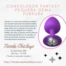 CONSOLADOR FANTASY PEQUEÑA GEMA PURPURA