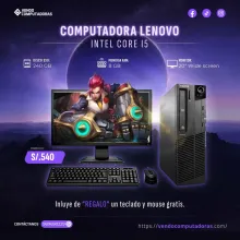  Tu oportunidad llegó PC Lenovo en oferta lista para usar