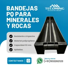 Bandejas PQ para minerales y rocas en exploración geológica