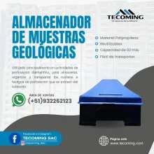 Almacenador de muestras geológicas 2 metros lineales robusto