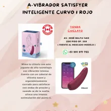 A-VIBRADOR SATISFYER INTELIGENTE CURVO 1 ROJO