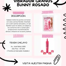  VIBRADOR GRANOS BUNNY ROSADO