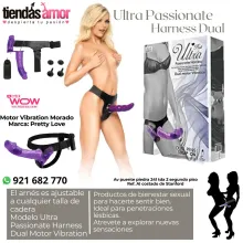 Ultra Passionate Harness - Dual Motor Vibration Flesh Ultra 