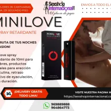 MINILOVE SPRAY RETARDANTE- ERECCIONES MAS DURADERAS- SEXSHOP