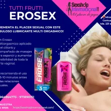 LUBRICANTE ORGASMICO EROSEX TUTTI FRUTTI- SEXSHOP MIRAFLORES