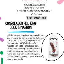 CONSOLADOR PIEL KING COCK 6 MARRON