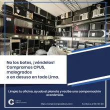 Reciclaje responsable de computadoras usadas