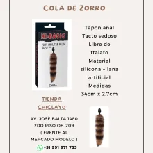 Consolador plug cola de zorro astuto