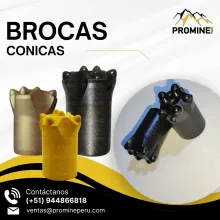 Brocas cónicas de 7 botones - perforación minera