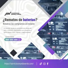 TIENES BATERIAS EN DESUSO LO COMPRAMOS 