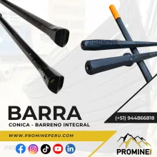 Barra cónica para perforación minera impacto