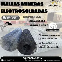 MALLAS MINERAS ELECTROSOLDADAS - SOPORTE EN MINA 