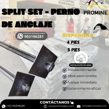 SPLIT SET - PERNO DE ANCLAJE - EN LA MINERÍA 