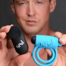 A-ANILLO VIBRADOR CONTROL REMOTO DE SILICONA AZUL