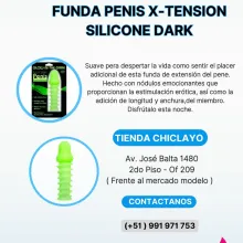 FUNDA PENIS X-TENSION SILICONE DARK