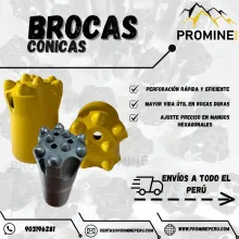 Broca Cónica para Perforación en Labores Mineras