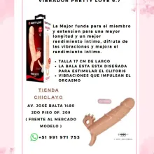 FUNDA DE EXTENSION CON VIBRADOR PRETTY LOVE 6.7