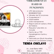 ANILLO TORO VIBRADOR STAY HARD 10 FUNCIONES